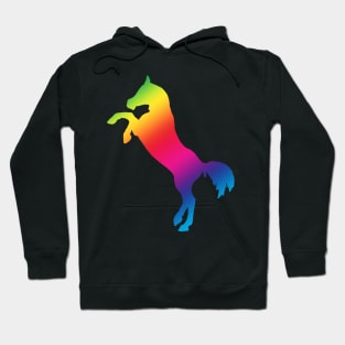 Rainbow rearing horse Hoodie